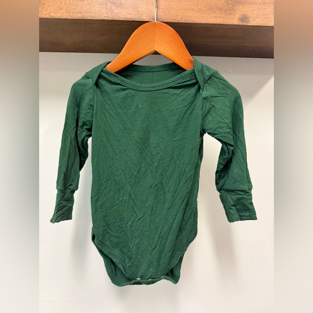 Green Long Sleeve Kids Bodysuit